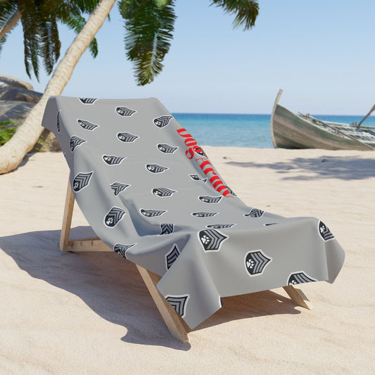 Dog Army Beach Towel