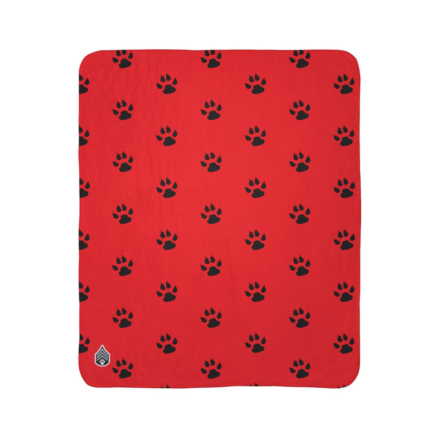 Dog Army Paw Fleece Sherpa Blanket Stay Warm this Winter