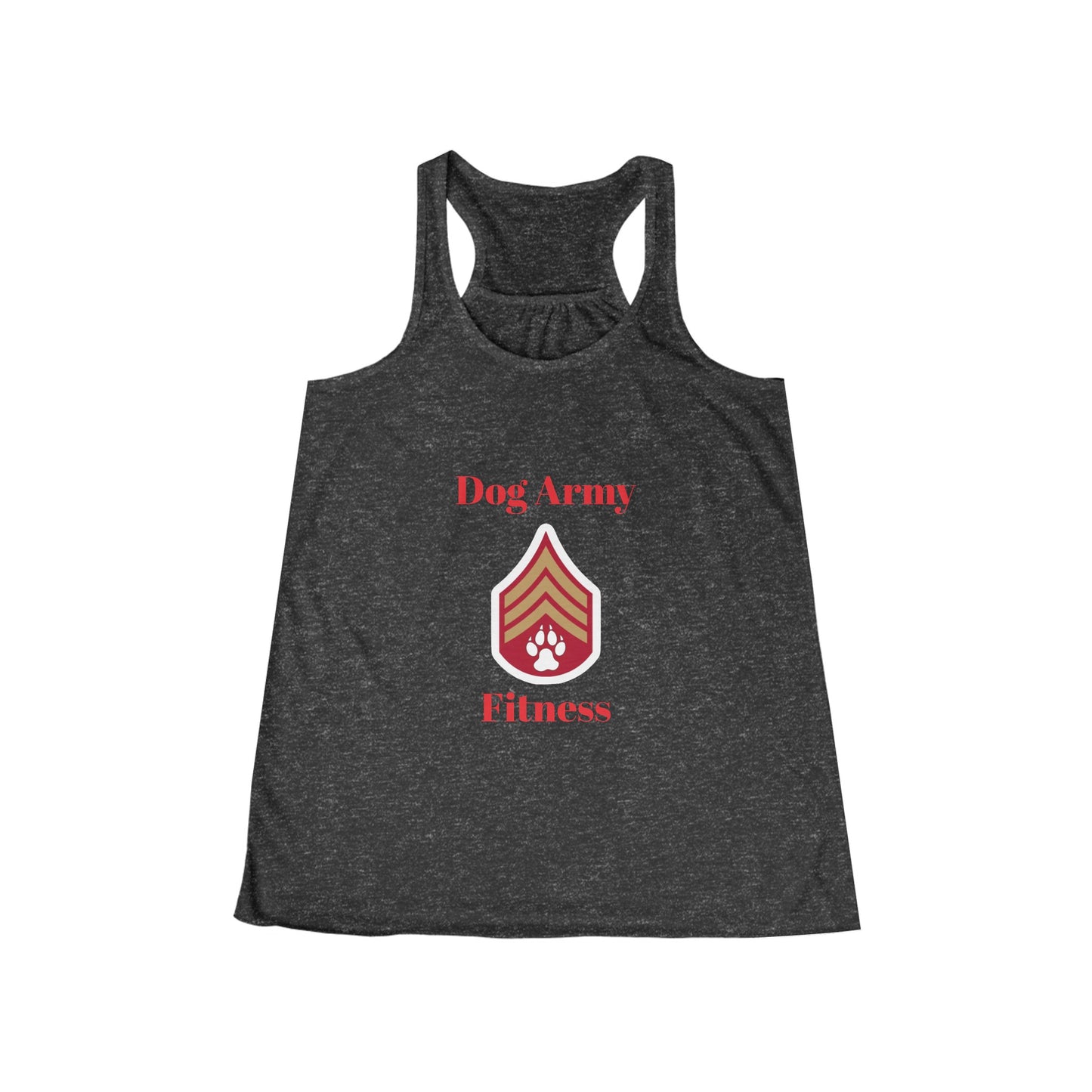 Dog Army Fitness  Women's Flowy Racerback Tank