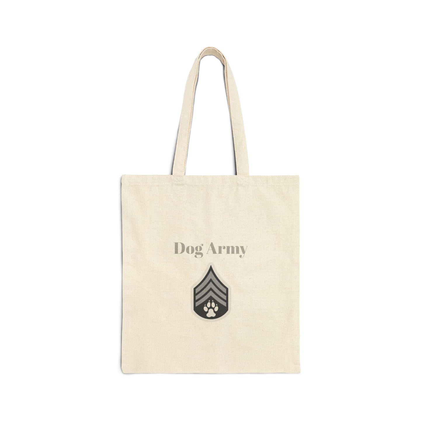 Dog Army Cotton Canvas Tote Bag