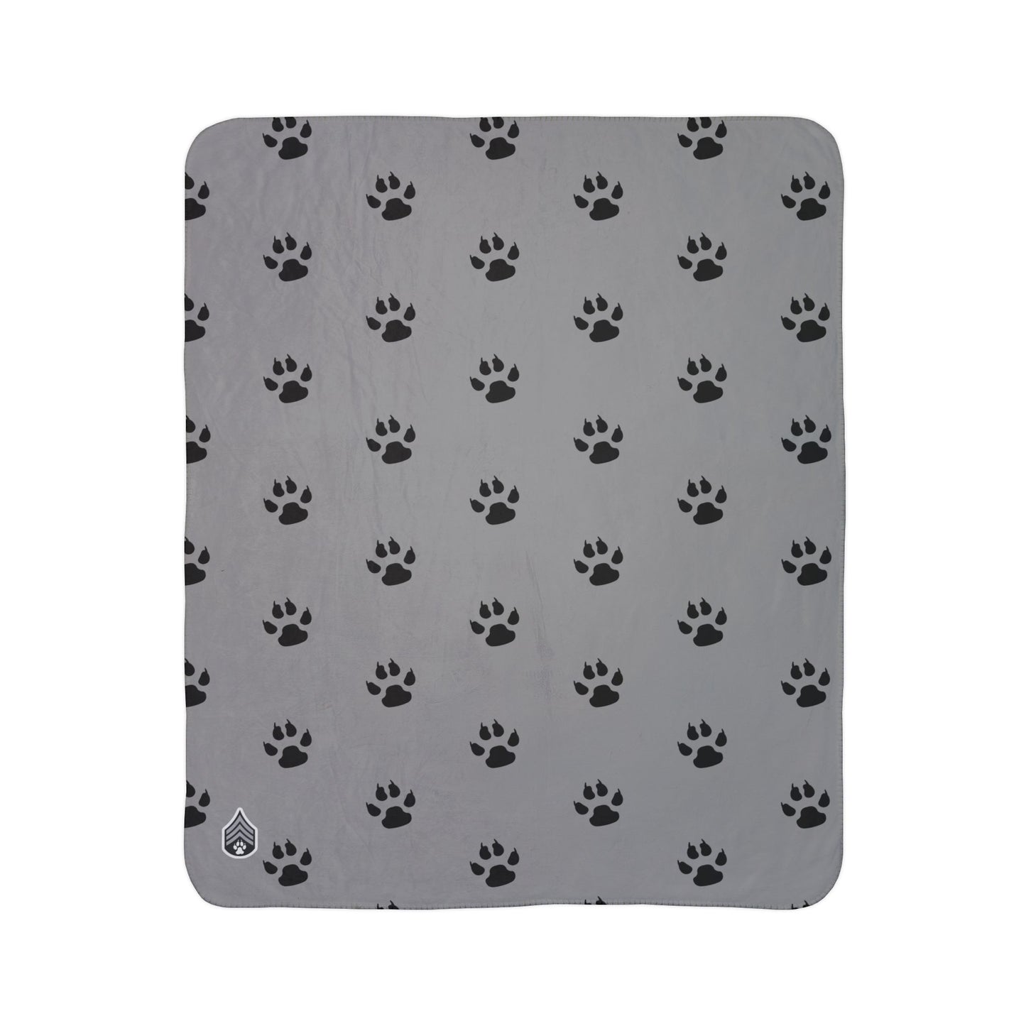 Dog Army Paw Fleece Sherpa Blanket Stay Warm this Winter