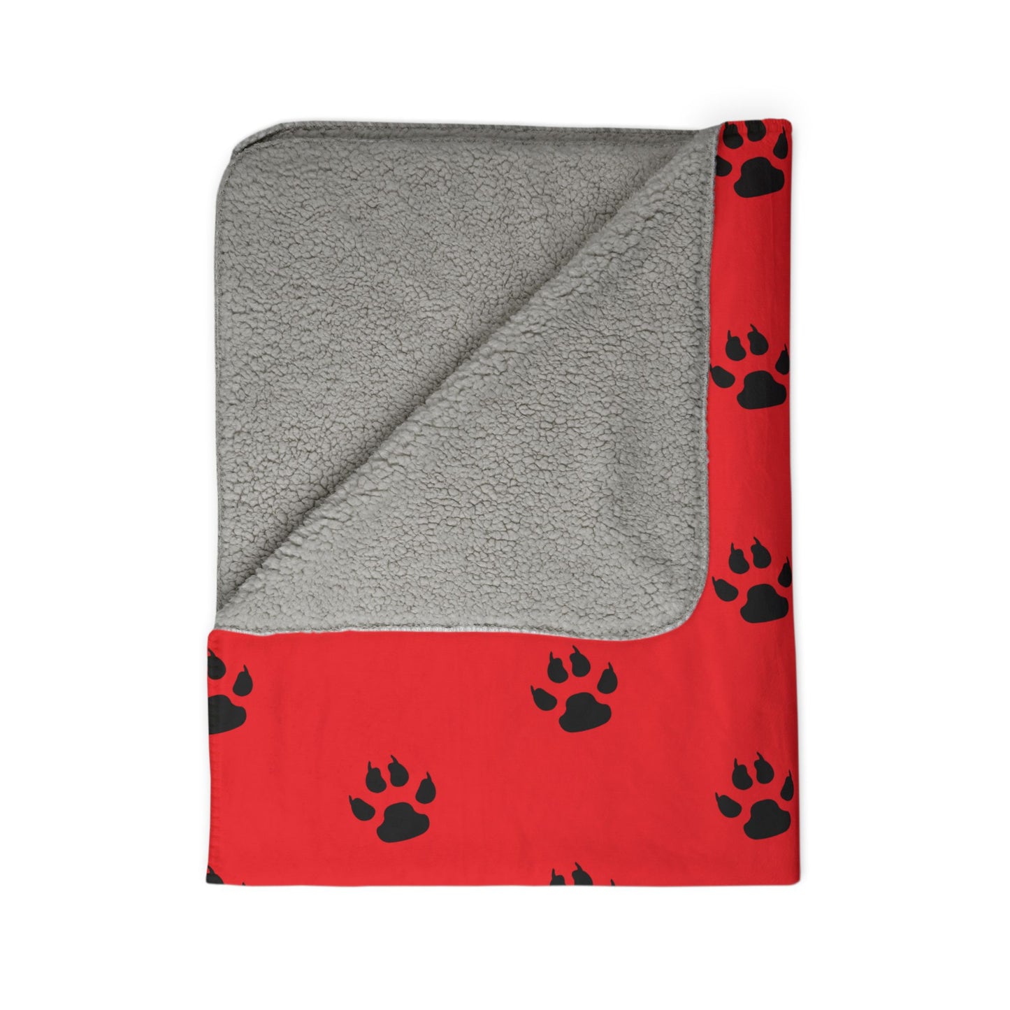 Dog Army Paw Fleece Sherpa Blanket Stay Warm this Winter