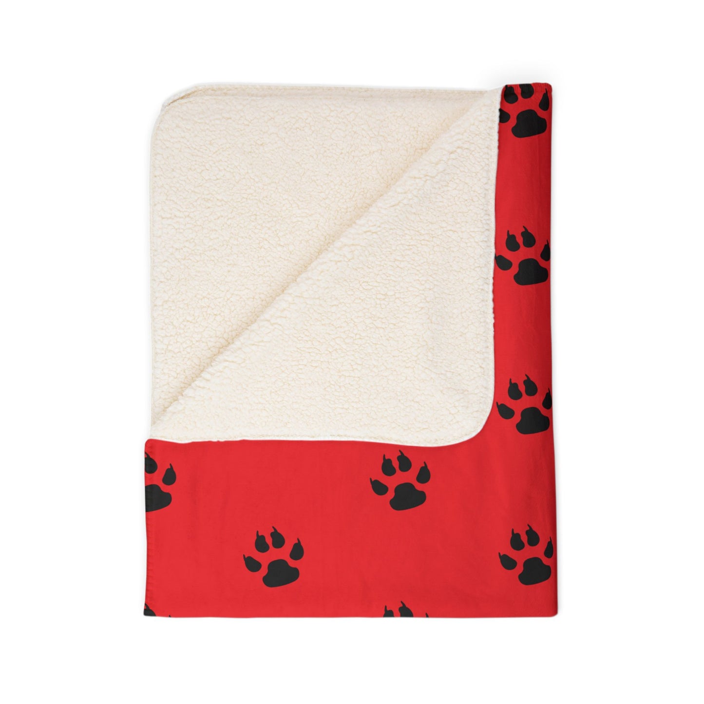 Dog Army Paw Fleece Sherpa Blanket Stay Warm this Winter