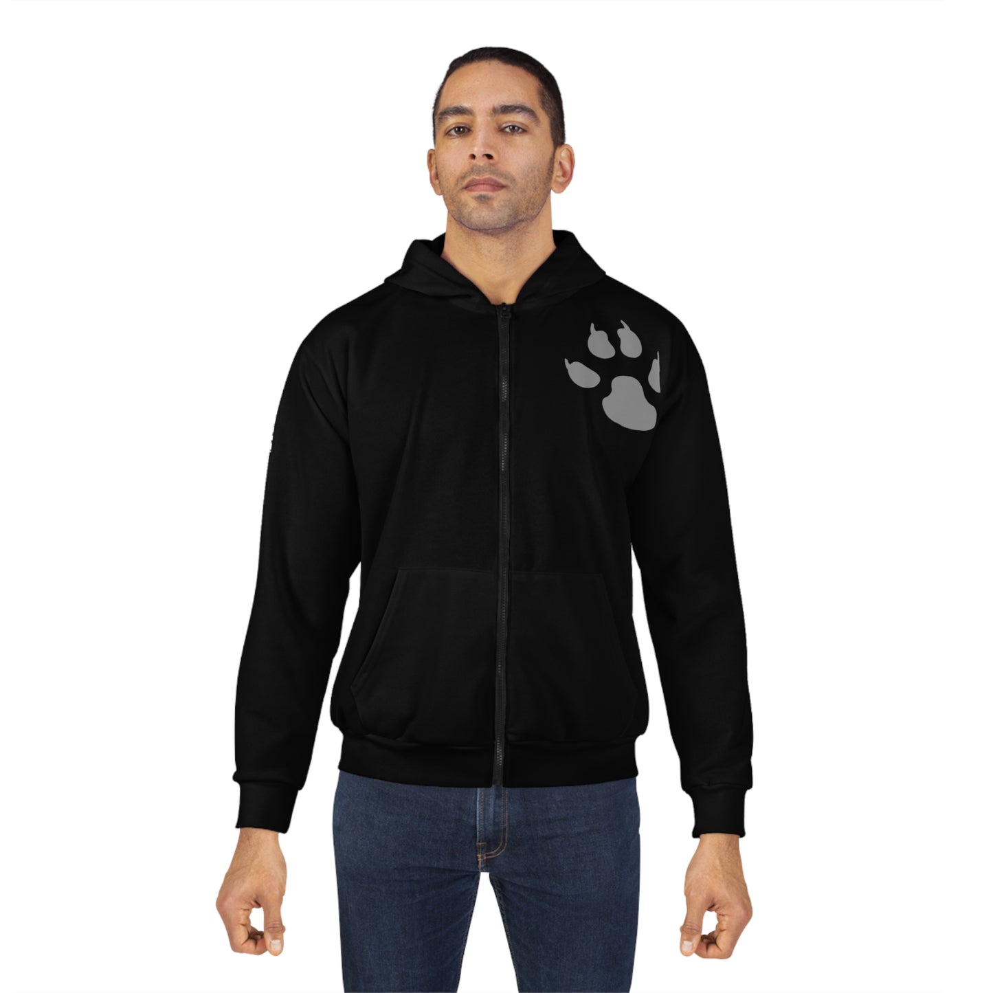 Dog Army Unisex Paw Zip Hoodie (AOP)