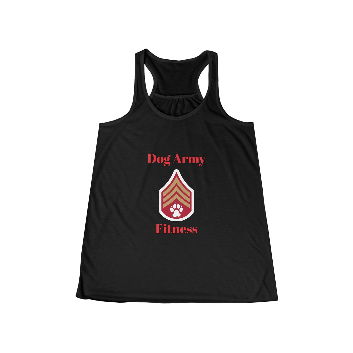 Dog Army Fitness  Women's Flowy Racerback Tank