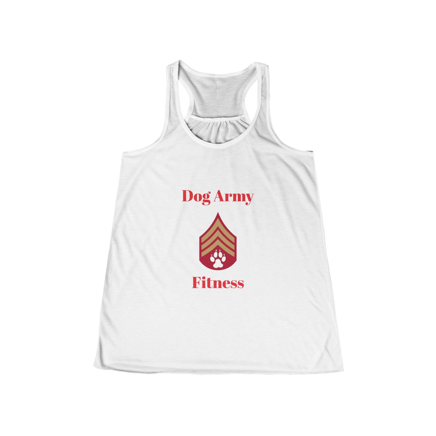 Dog Army Fitness  Women's Flowy Racerback Tank