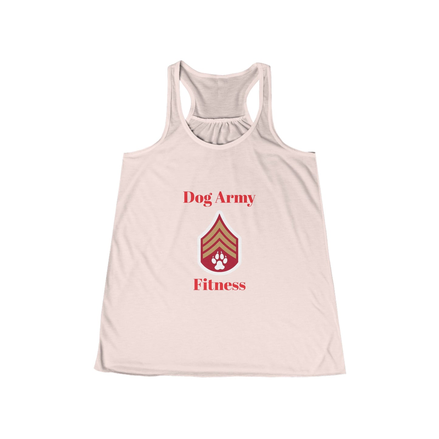 Dog Army Fitness  Women's Flowy Racerback Tank