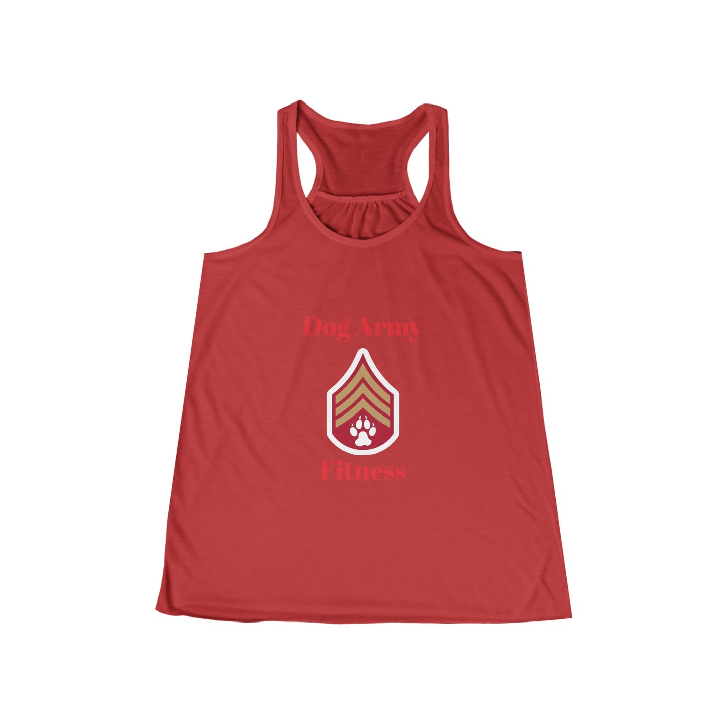 Dog Army Fitness  Women's Flowy Racerback Tank