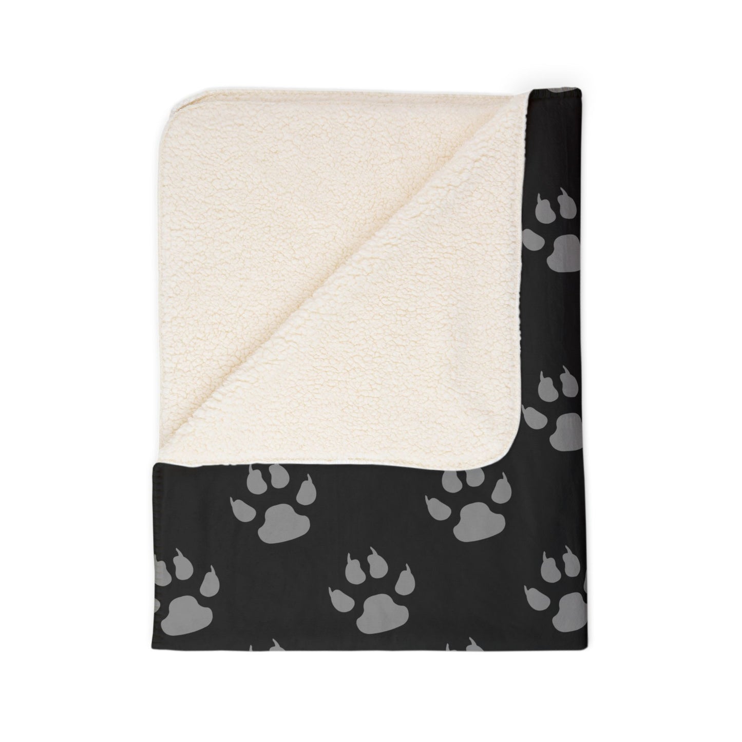 Dog Army Paw Fleece Sherpa Blanket Stay Warm this Winter