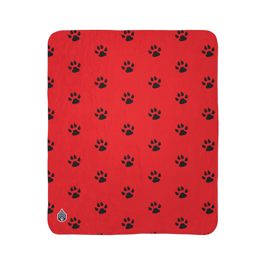 Dog Army Paw Fleece Sherpa Blanket Stay Warm this Winter