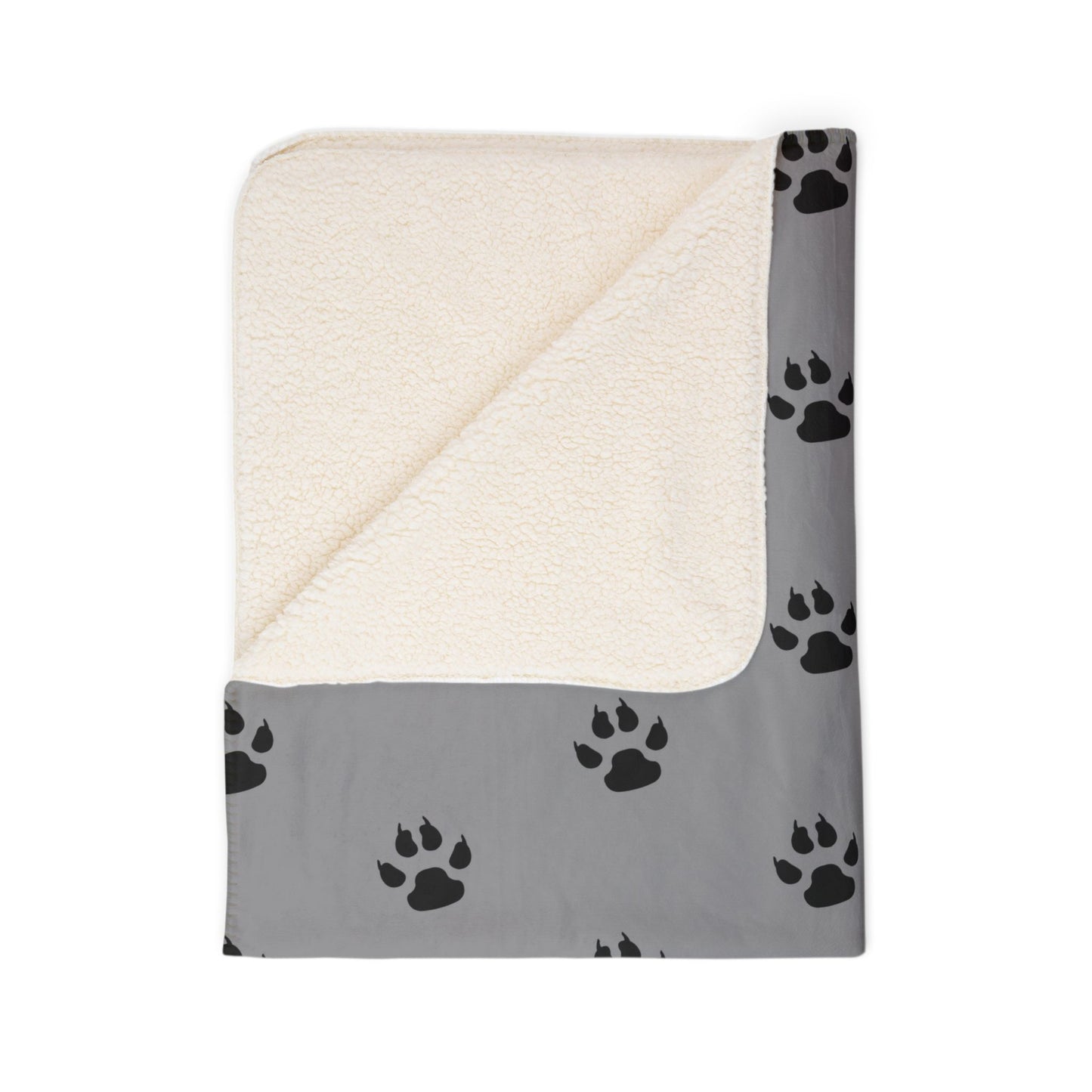 Dog Army Paw Fleece Sherpa Blanket Stay Warm this Winter