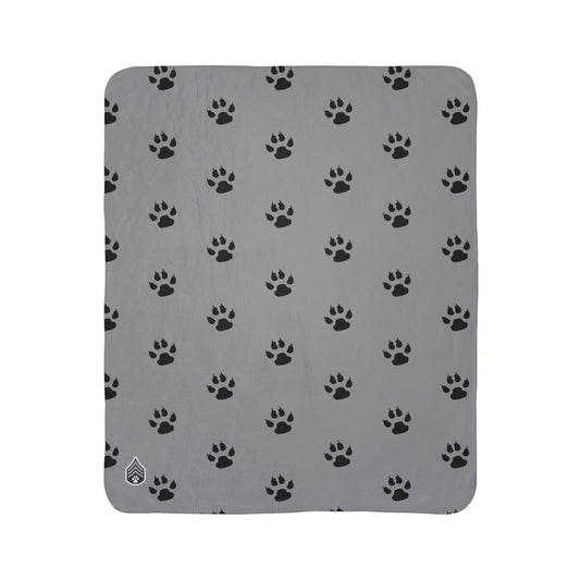 Dog Army Paw Fleece Sherpa Blanket Stay Warm this Winter