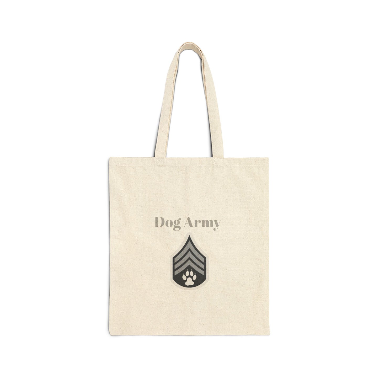 Dog Army Cotton Canvas Tote Bag