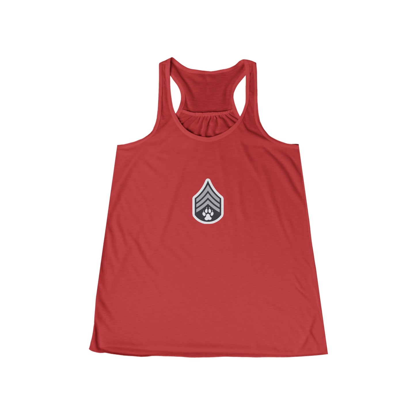 Dog Army Fitness  Women's Flowy Racerback Tank