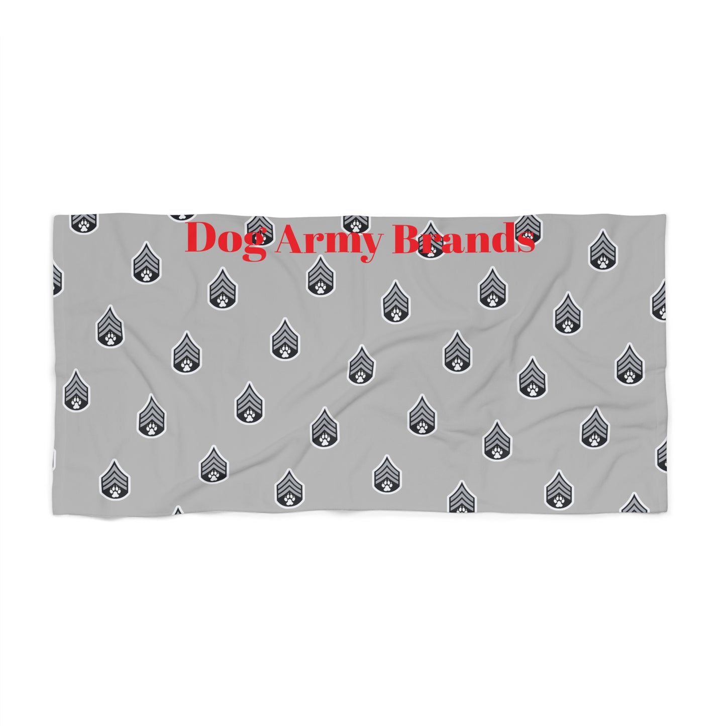 Dog Army Beach Towel