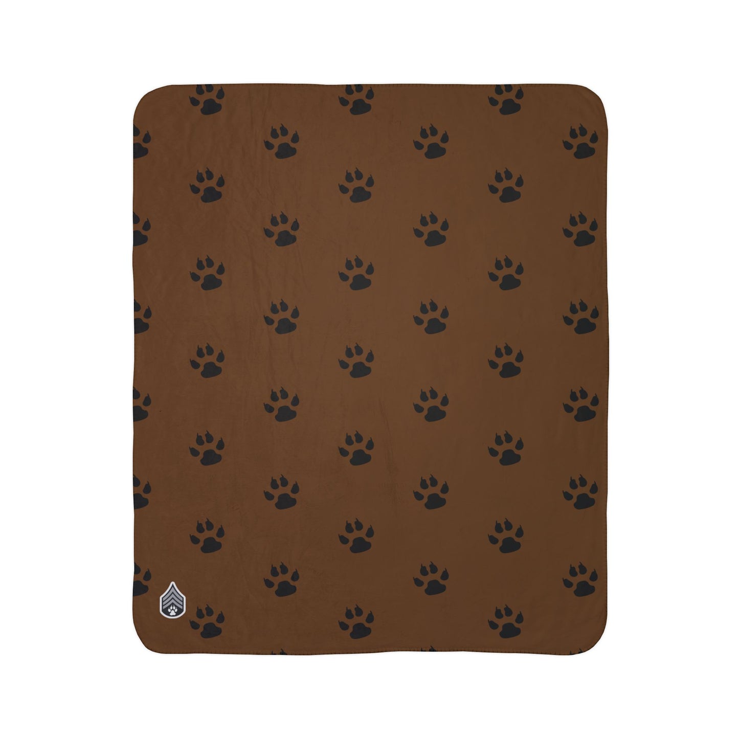 Dog Army Paw Fleece Sherpa Blanket Stay Warm this Winter