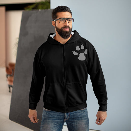 Dog Army Unisex Paw Zip Hoodie (AOP)